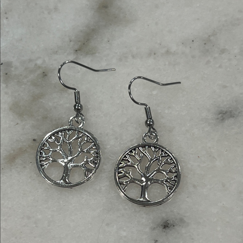 Silver Tree of Life Earrings